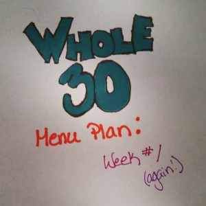 Whole30 Week 1 Menu Plan